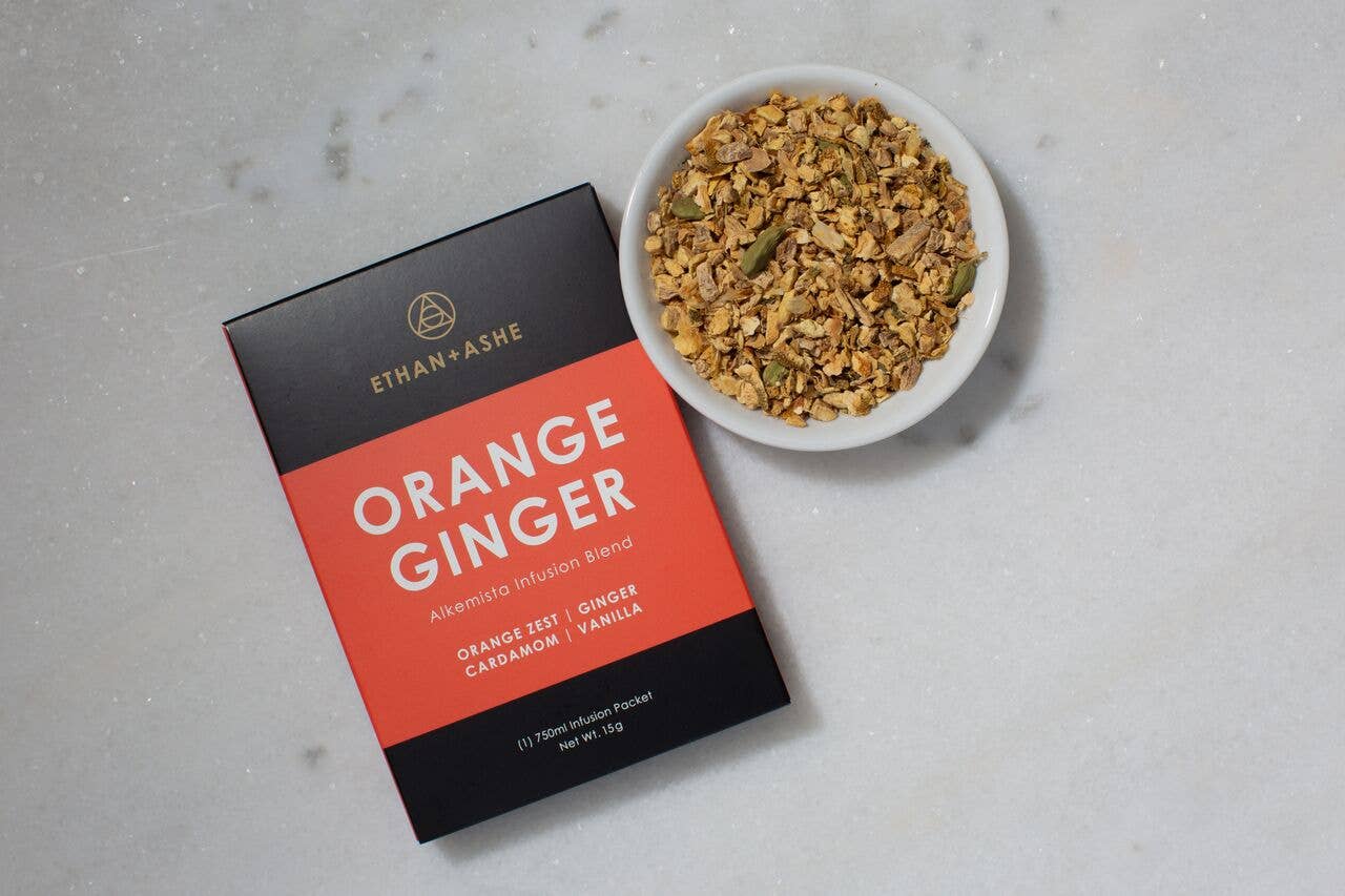 Ethan+Ashe - Wholesale Cocktail Mix/Syrup - Orange Ginger Infusion Blend (6-pack display)1