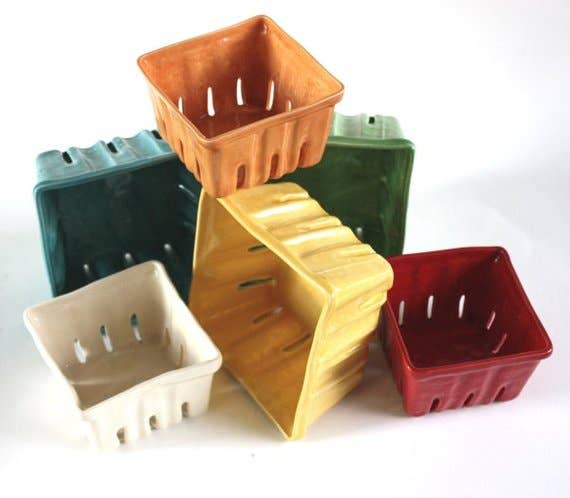 From Donna's Hands - Wholesale Basket - Large Ceramic Berry Baskets1