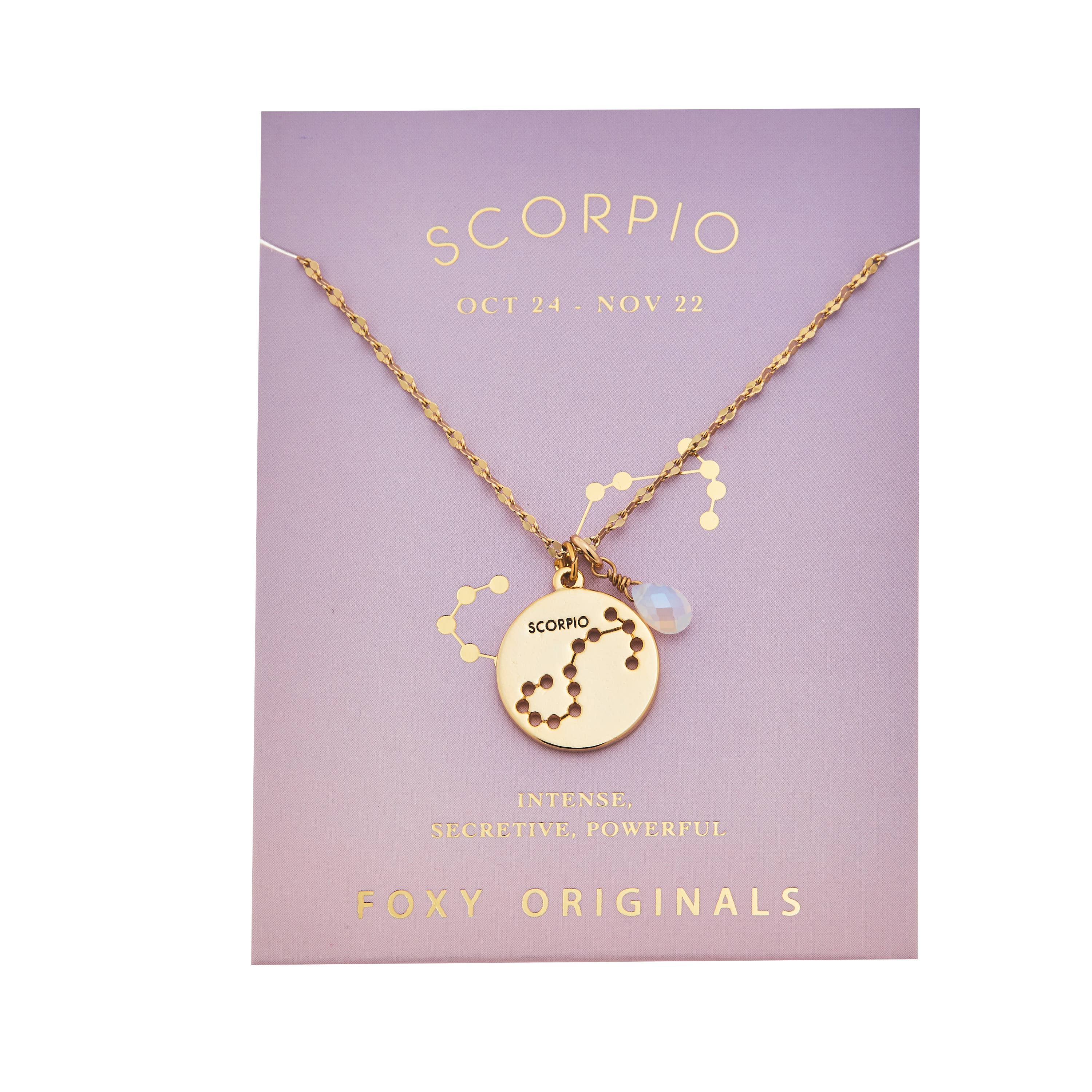 Foxy Originals - Vente Colliers à pendentif - Collier Constellation Scorpion | Bijoux Astrologiques0
