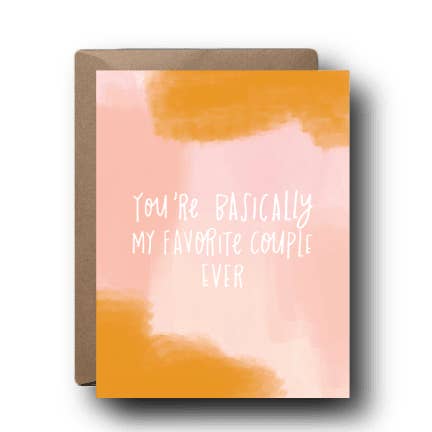 Carte de vœux de mariage pour couple favori pour la vente par Black Lab Studio