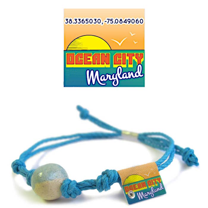 Bracelet Ocean City Maryland | Bracelet de cheville pour la vente par Earth Bands