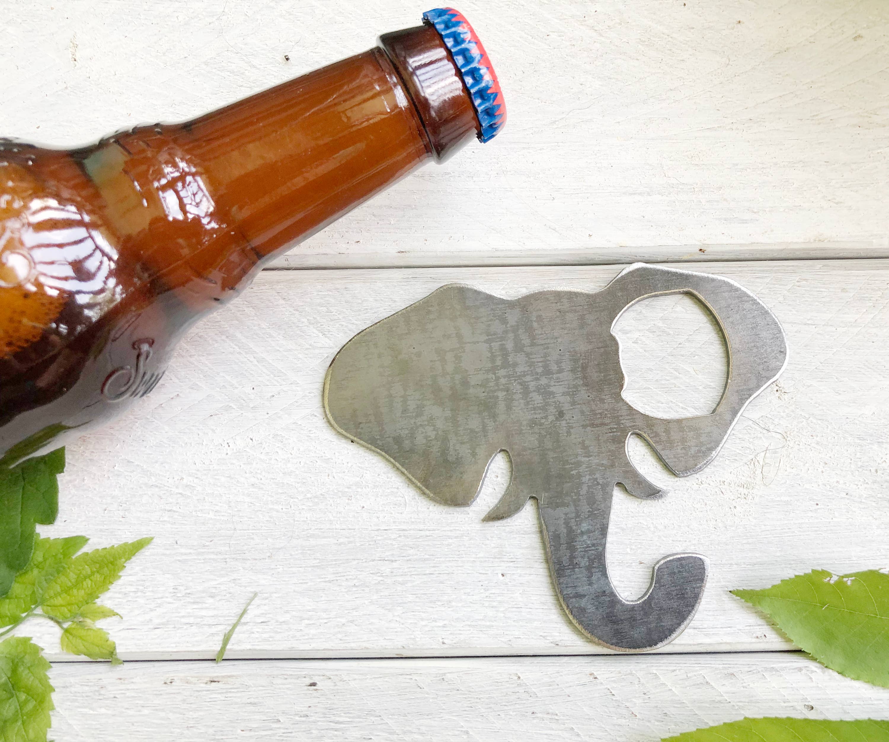 BE Creations & Designs, Inc. - Wholesale Bottle/Wine Opener - Elephant Head Metal Bottle Opener made from Recycled Steel0