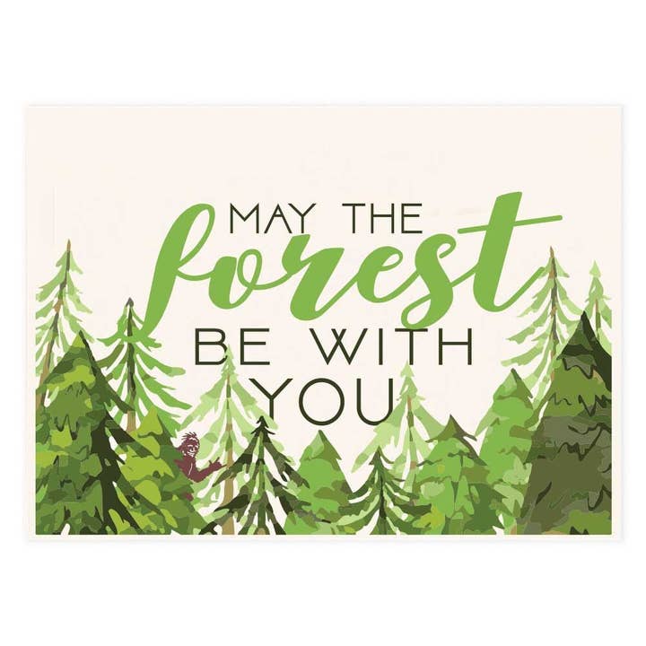 Forest Be with You Greeting Card for wholesale by Potluck Press