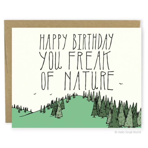 Karte „Freak der Natur“ für den Großhandel von Hello Small World