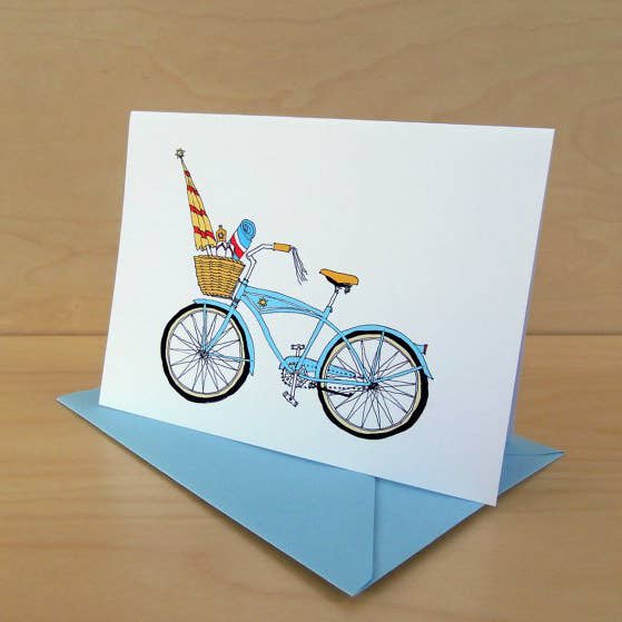 Rachelink Cards & Illustrations – wholesale Everyday greeting card – Sunshine Bike Card1