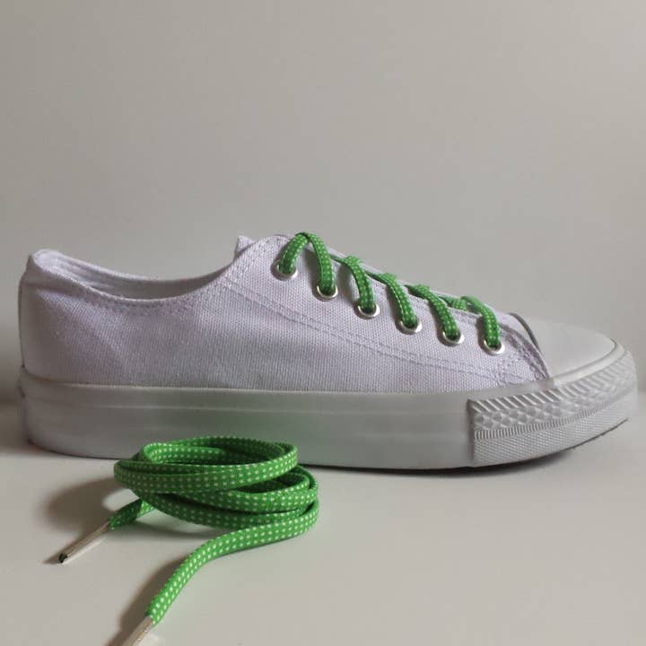 Cute Laces – wholesale Skosnöre - Barn och baby – Gröna polka prickar söta skosnören - endast barn
