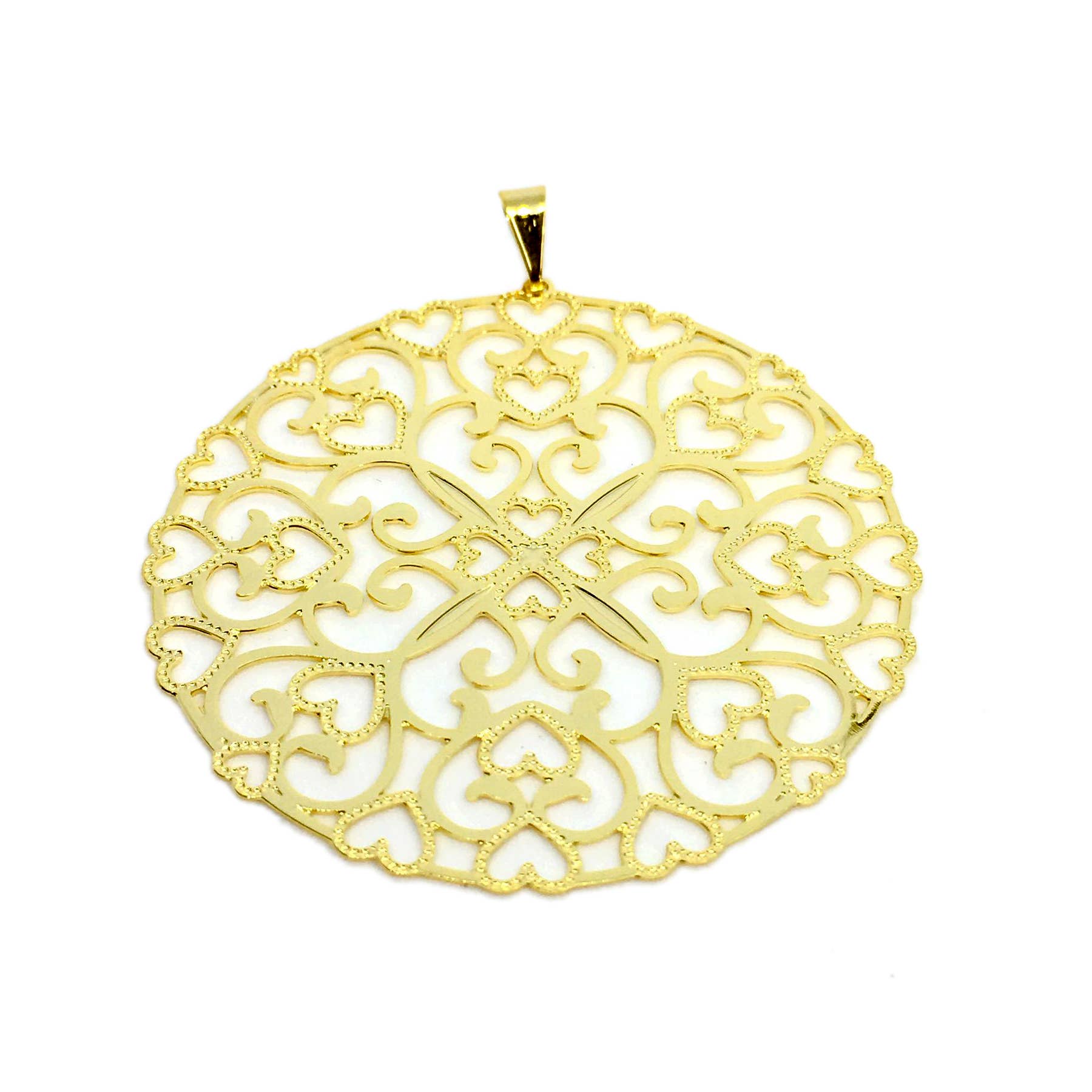 Donna Italiana - Wholesale Individual Charm/Pendant - 18K GL Mandala Coracao Pendant