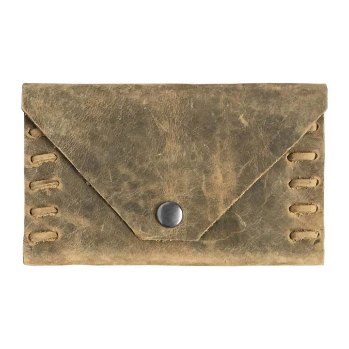 Toffee Hand Laced Wallet for wholesale by SKG Leather