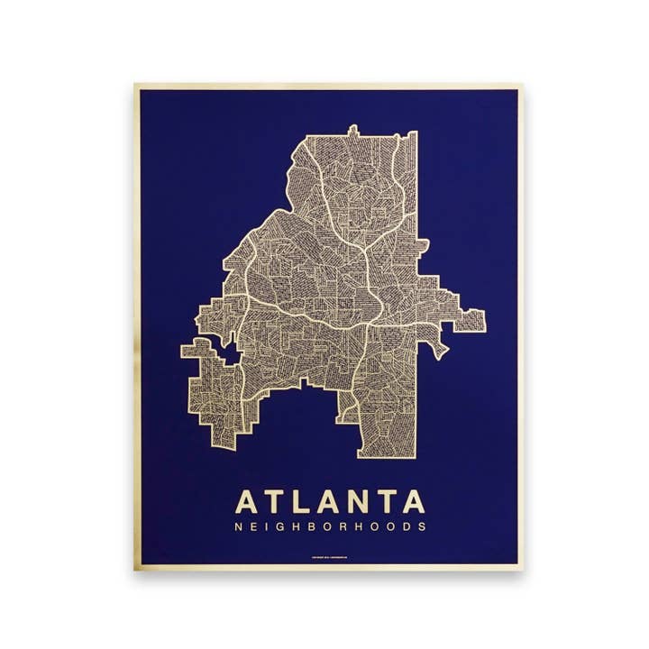 Native Maps - Wholesale Art Print - Gold Foil Prints