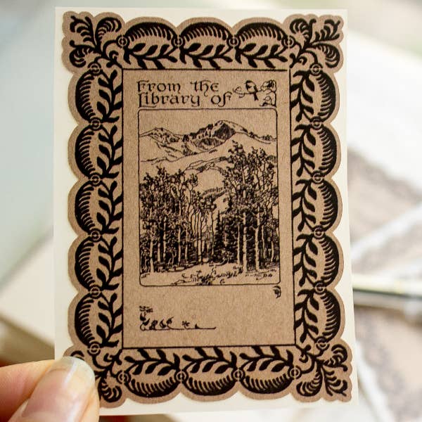 Mountain Forest Bookplates for wholesale by Sunshine and Ravioli