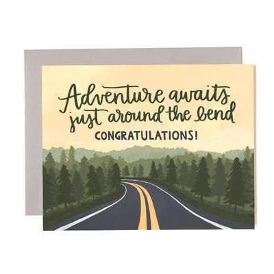 Adventure Road Congratulations Greeting Card for wholesale by 1canoe2 | One Canoe Two Paper Co.