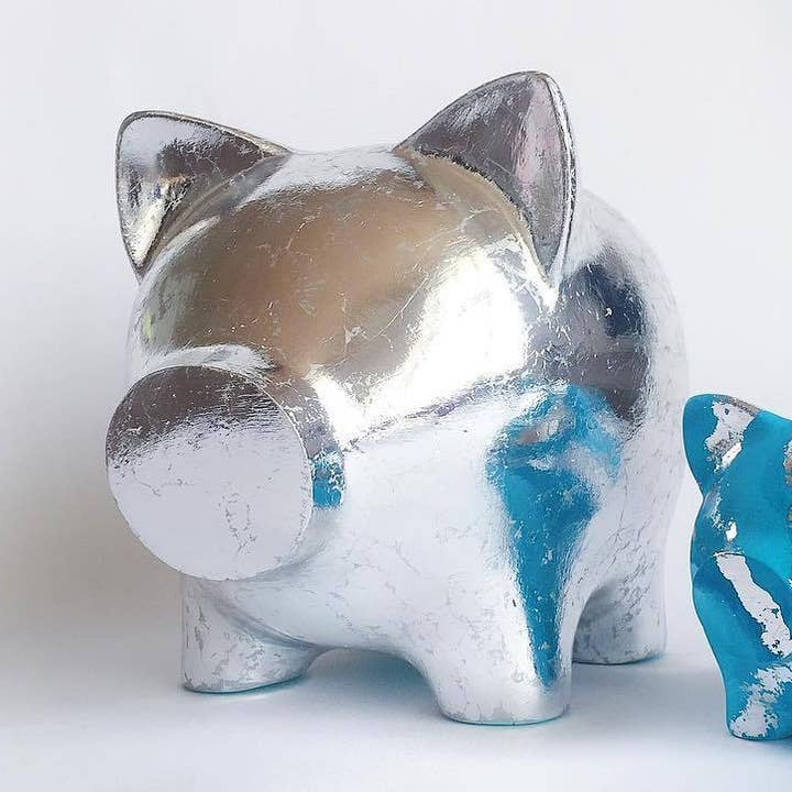 Piggy Argent Moyen pour la vente par Pigbank USA