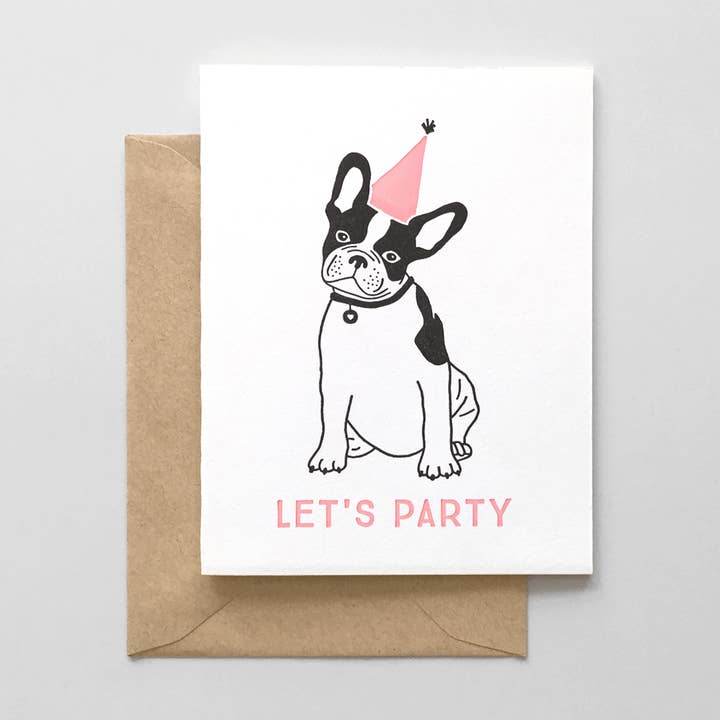 Party Pup Brevtryk Fødselsdag Card for engroshandel hos Hello Paper Co.