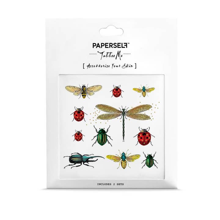 PAPERSELF - Wholesale Temporary Tattoo - Bugs Temporary Tattoos Stickers
