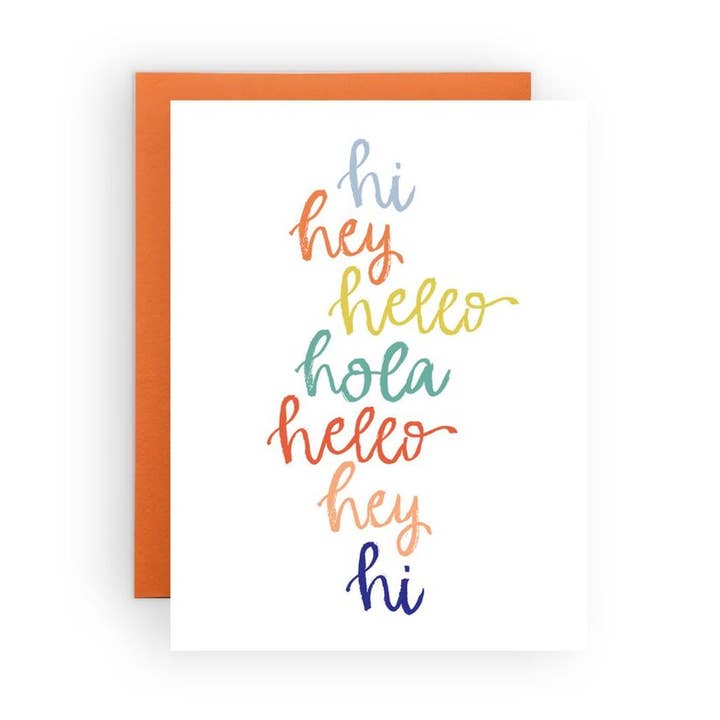 Hi Hey Hello Card for wholesale by The Paper Curator