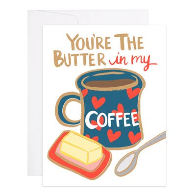 9th Letter Press - Wholesale Love Card - Butter In My Coffee - Love Card0