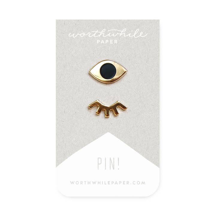Worthwhile Paper - Wholesale Lapel Pin/Button - Winky Eyes Enamel Pin Set0
