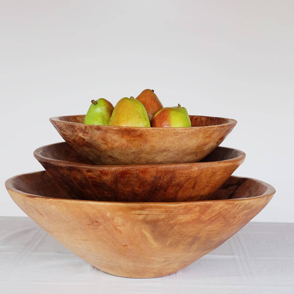 Sobremesa - Wholesale Bowl - 17" Large Classic Round Wood Salad Bowl | Wood Bowl 6