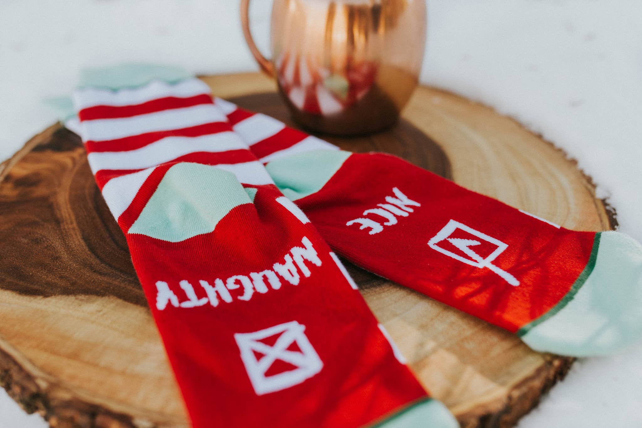 Woven Pear - Wholesale Socks - Unisex - Crew Socks, Naughty or Nice2