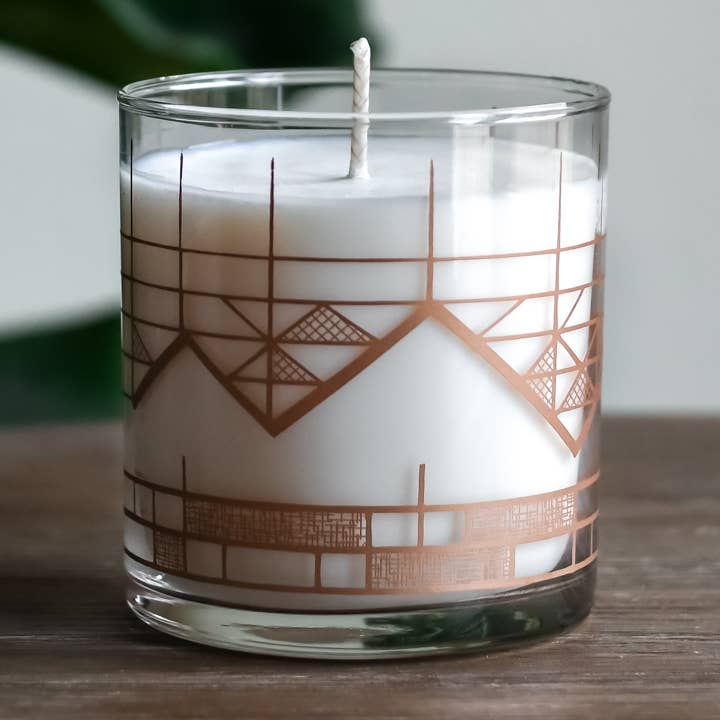 Vela de soja geométrica de montaña, cobre mate para venta al por mayor de Vital Industries