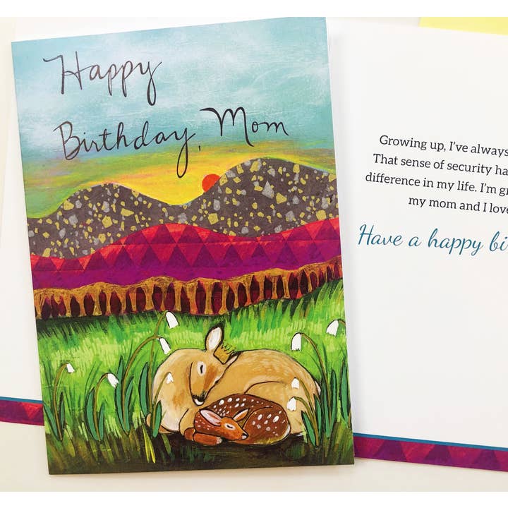 Lori Portka - Happiness Through Art - Vente Cartes d'anniversaire - Carte d'anniversaire pour maman (avec message)3