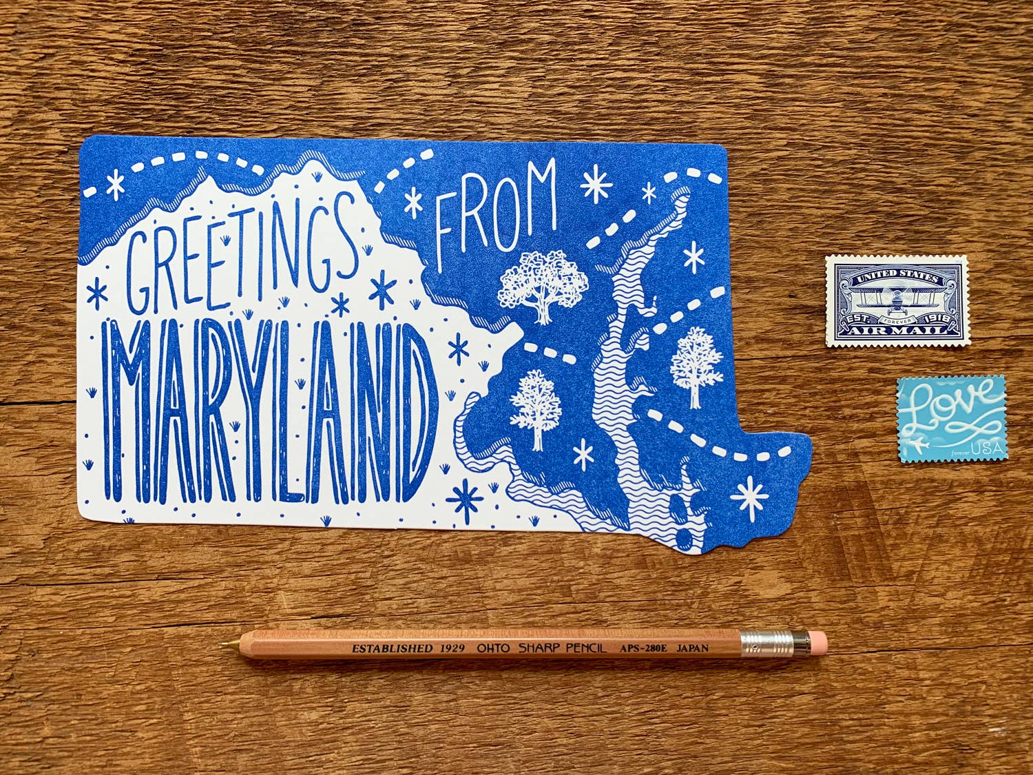 Noteworthy Paper & Press - Wholesale Postcard - Maryland State Postcard5