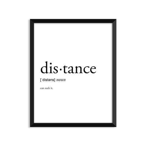 Distance Definition - Everyday Art Print for wholesale by Footnotes