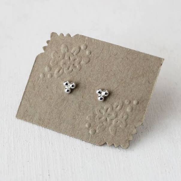 Triple Bead Stud Earrings for wholesale by Ivy & Gold Handcraft