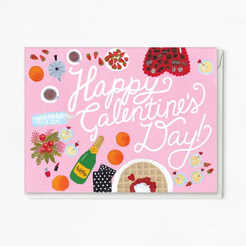 Brunch de la Saint-Valentin | Carte de bonne fête de Galentine pour la vente par Slightly Stationery