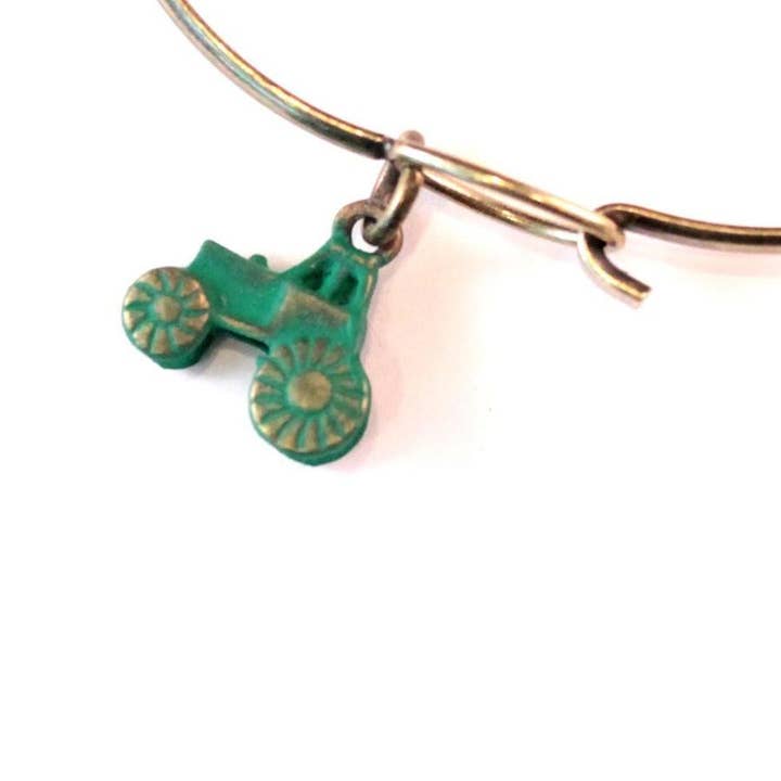 Tractor Charm Bracelet, Necklace, or Charm Only for wholesale by Gleeful Peacock