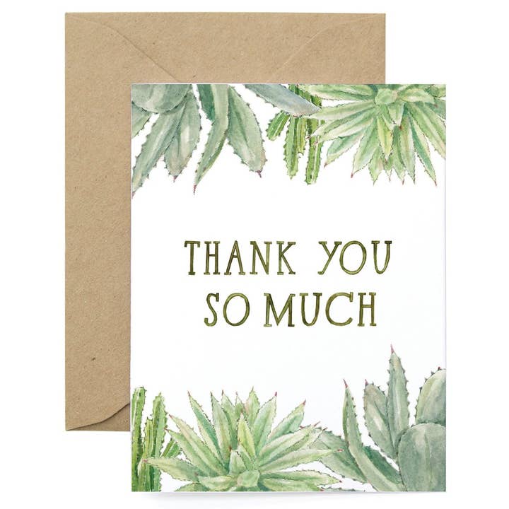 Thank You Succulents Greeting Card for wholesale by Lana's Shop