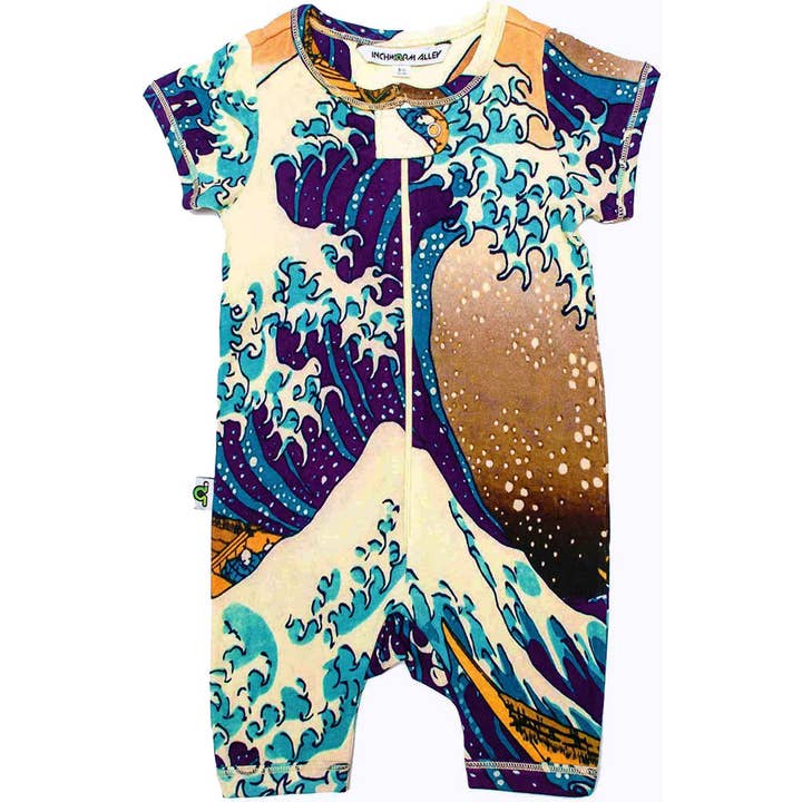 Short Sleeve Romper, Shorts - Great Wave for wholesale by Inchworm Alley