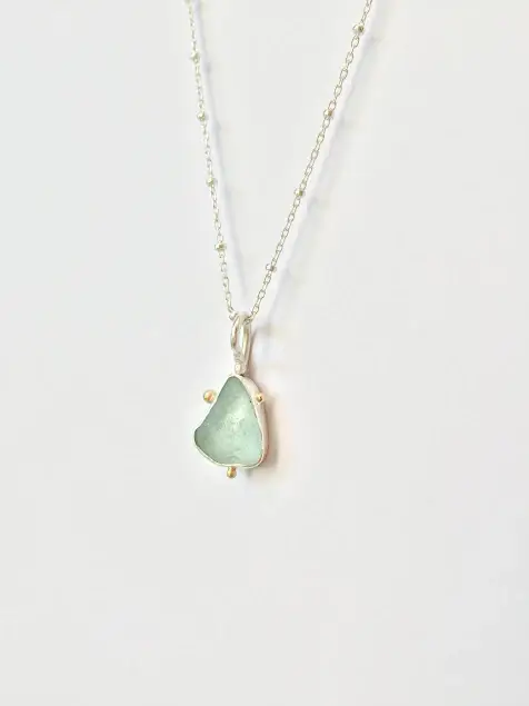 La Soucique Studio Metalsmithing - Wholesale Pendant/Charm Necklace - Perelle Power of Three Necklace - Sterling Silver and Brass0