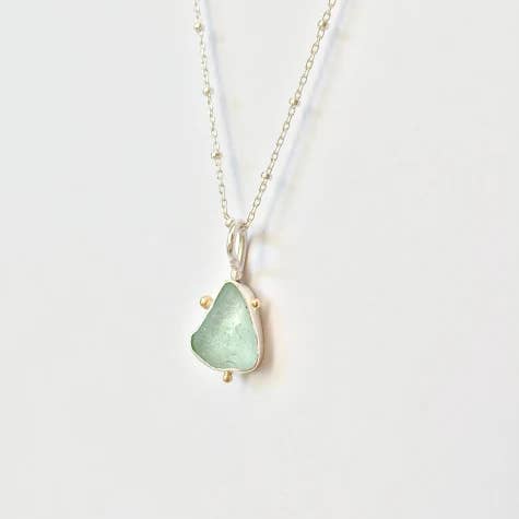 La Soucique Studio Metalsmithing - Wholesale Pendant/Charm Necklace - Perelle Power of Three Necklace - Sterling Silver and Brass0