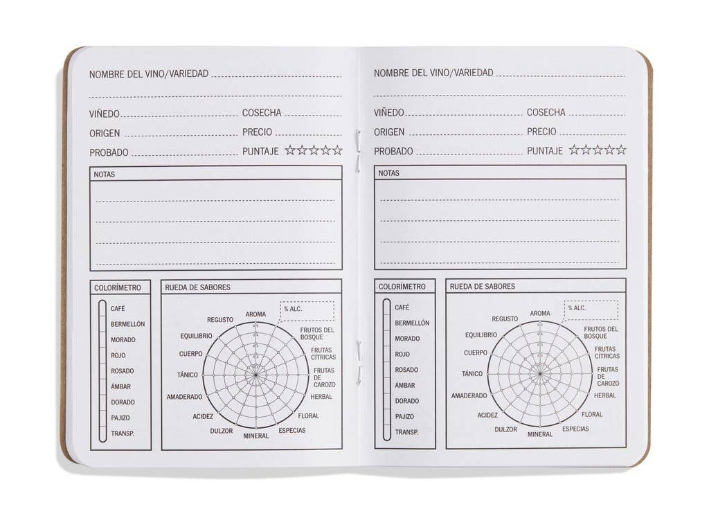 33 Books Co. – wholesale Journal och dagbok – 33 Vinosprovningsjournaler (spanska)1