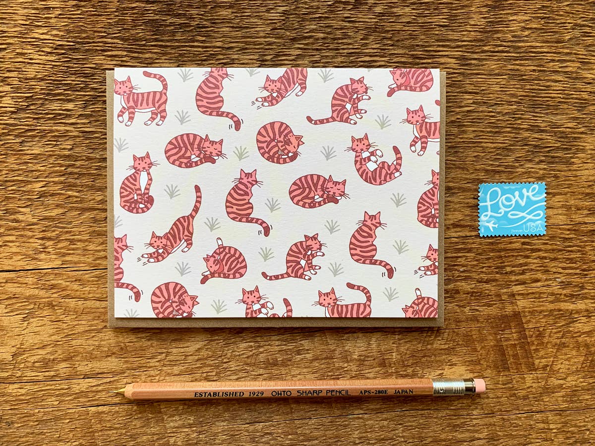 Noteworthy Paper & Press - Wholesale Everyday Greeting Card - Cat Pattern Card1