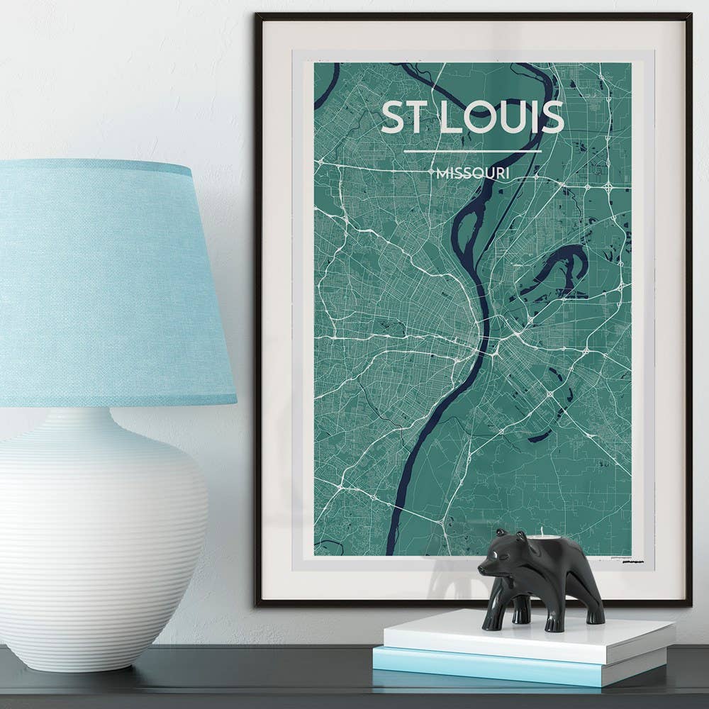 Point Two Design Group - Wholesale Art Print - St Louis City Map2