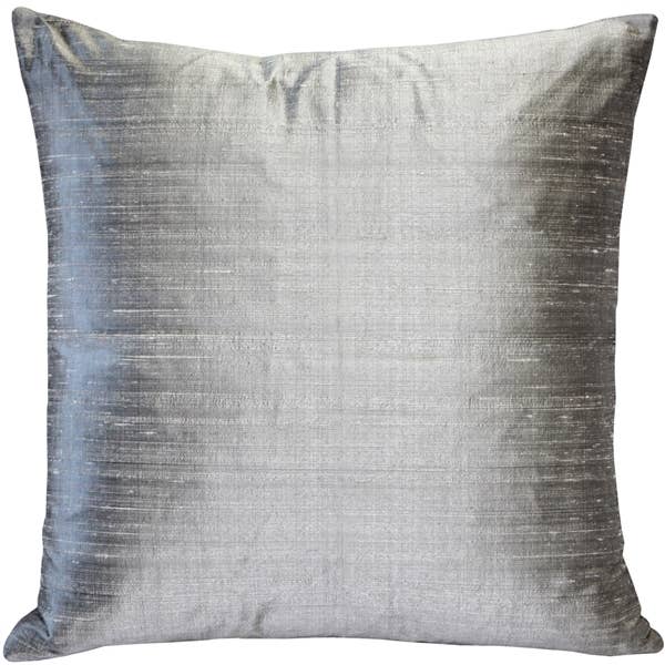 Sankara Dupioni - Cuscino in argento, 45,7 x 45,7 cm per la vendita all'ingrosso da parte di Pillow Decor