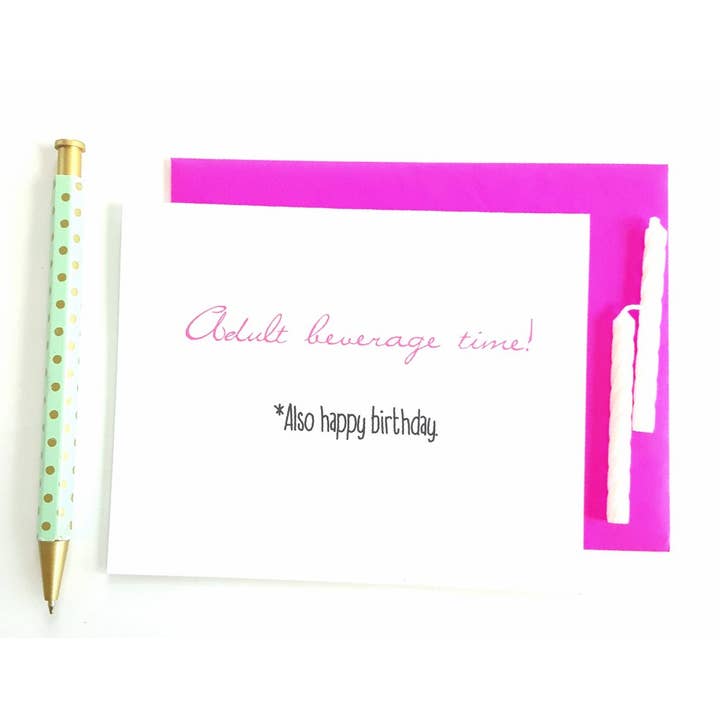 Adult Beverage Time! for wholesale by Ally Elle Cards