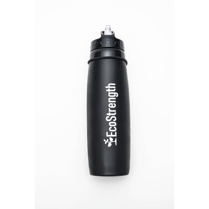 EcoStrength - Venta al por mayor Botellas de agua - Botella de agua negra que ahorra espacio