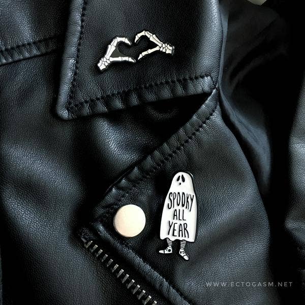 Ectogasm - Wholesale Lapel Pin/Button - Skeleton Horror Heart Enamel Pin Set for Valentine's Day3