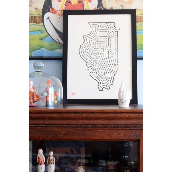 Imaginary Animal - Wholesale Art Print - 12'' x 16” State Maze Prints2