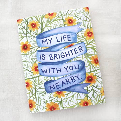 Brighter With You Card for wholesale by Everbloom Paper