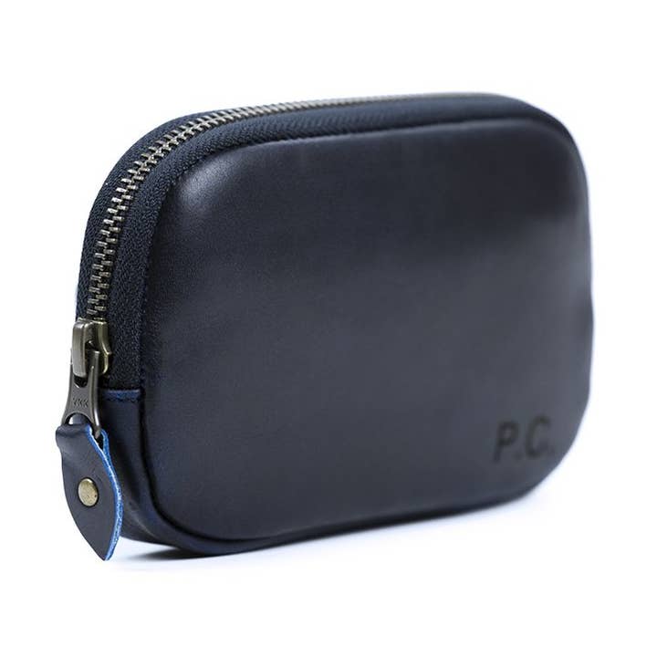 Black Blue Dots Wallet Karbon for wholesale by Buckle & Seam