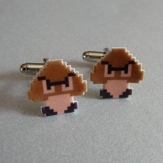 Player Hater Goomba Cufflinks for wholesale by 8-Bit Zero