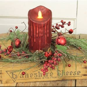 Red Bell with Snow Candle Ring for wholesale by Honey and Me