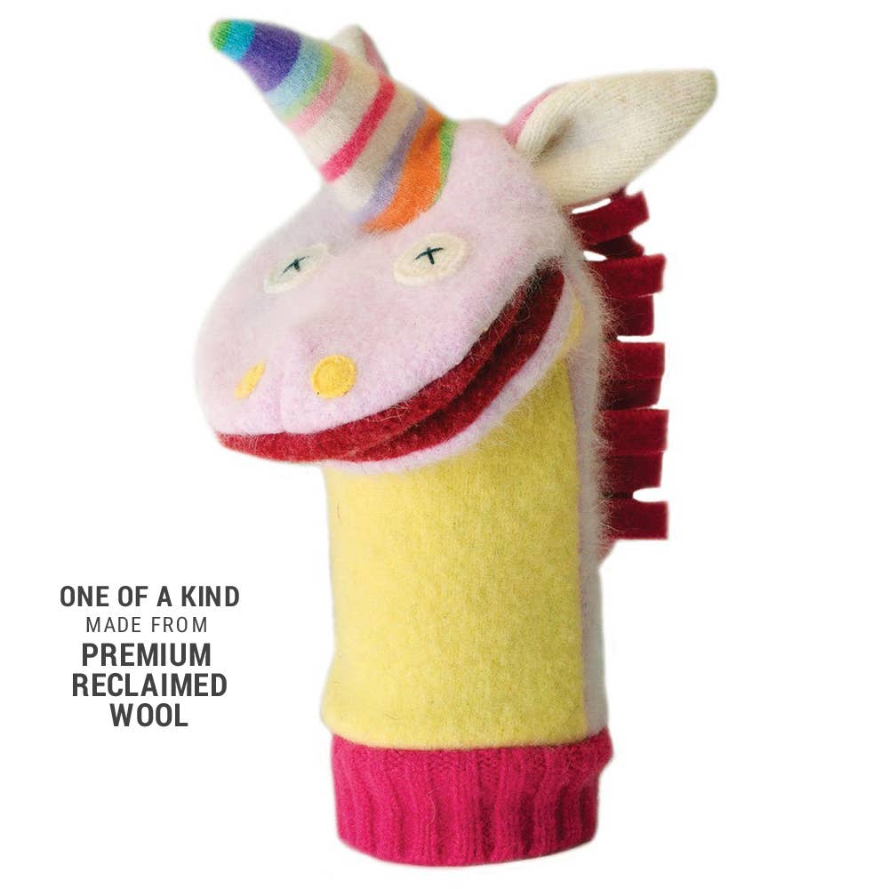 Cate and Levi - Wholesale Puppet - Kids & Baby - Unicorn Puppet | Reclaimed Wool1