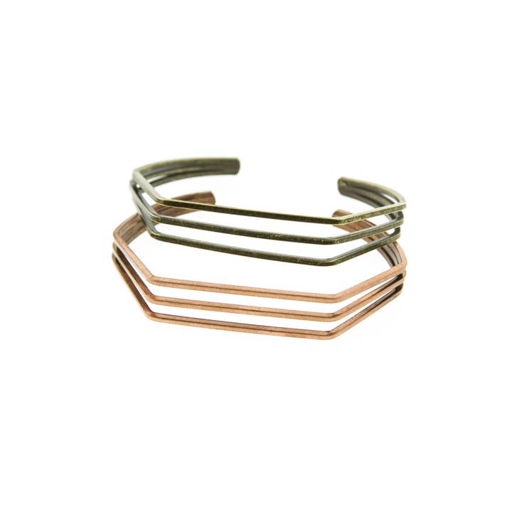 Triple Bar Cuff for wholesale by Youthquake Revolution