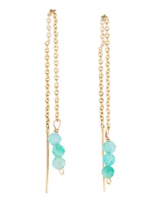 Apatite Threader Earrings for wholesale by Ore & Gold