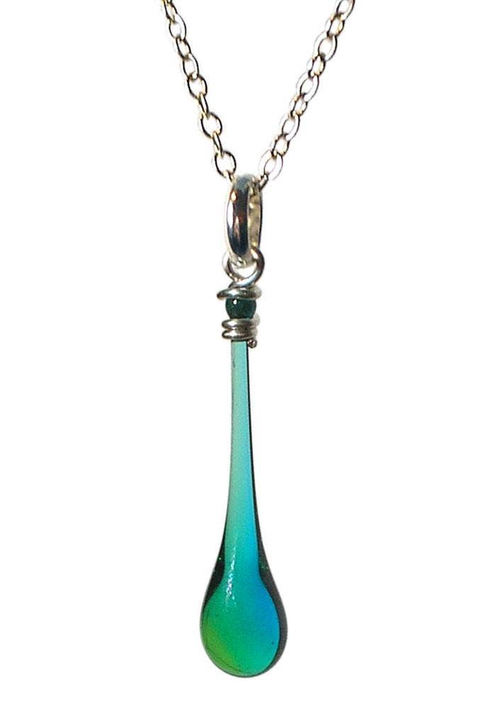 Sundrop Jewelry - Wholesale Pendant/Charm Necklace - Maressa Glass Teardrop Pendant Necklace13
